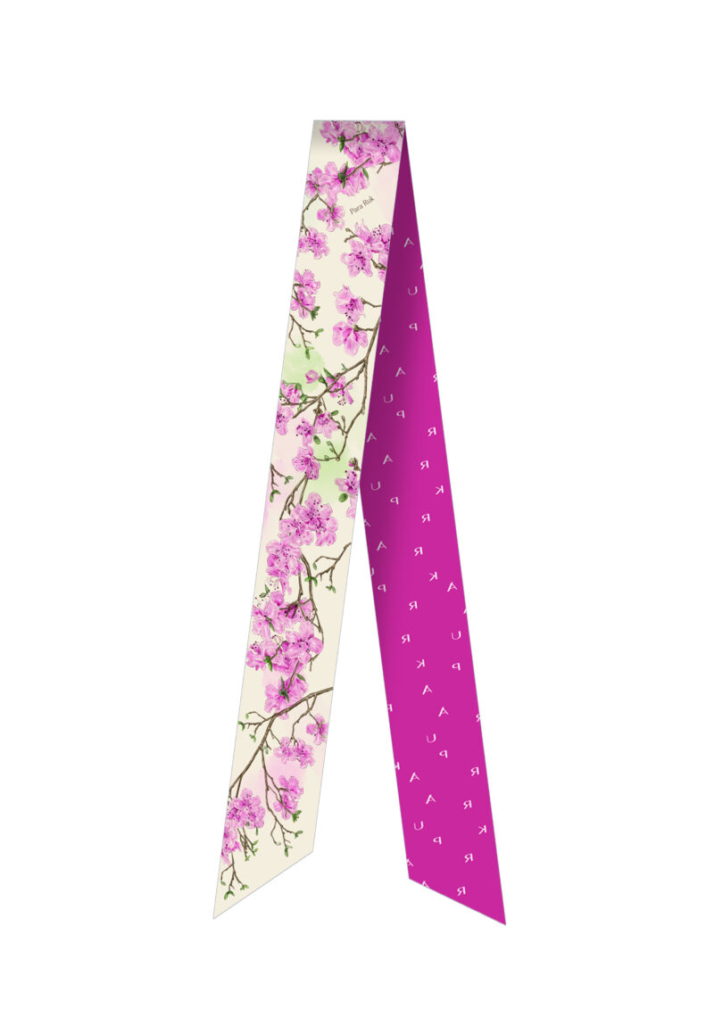 "Baikal wild rosemary" print maxi silk-twill scarf