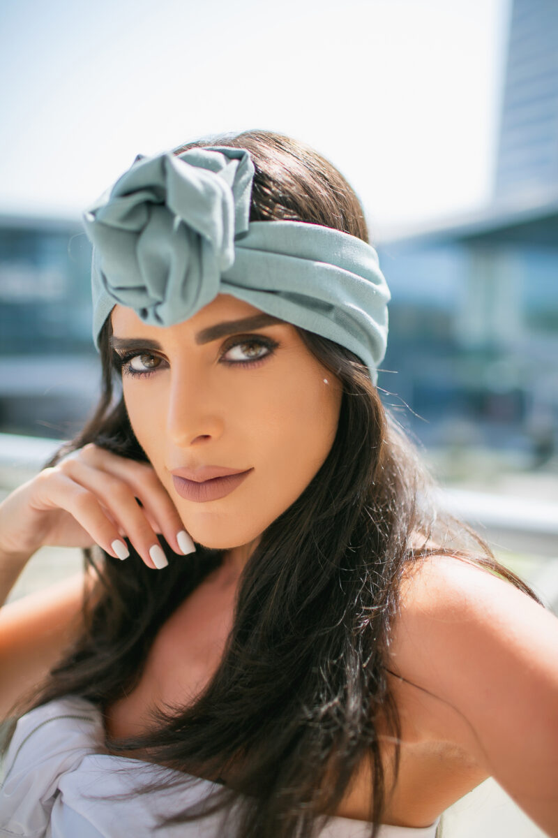 "Turban" linen headwrap piece