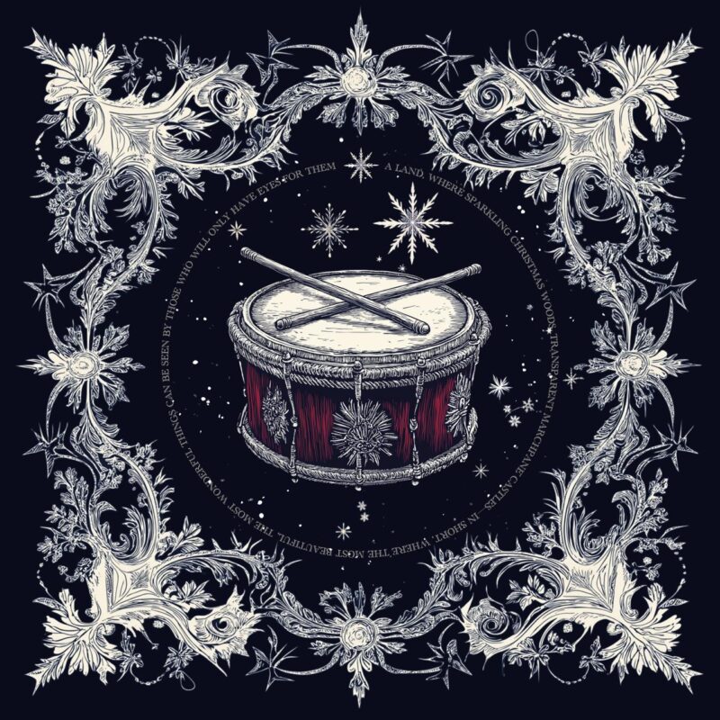 Silk Bandana "Drum from The Nutcracker" 55*55 sm