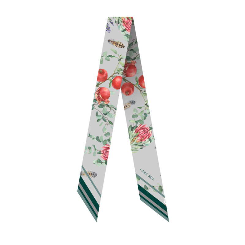 "Garnet" print silk-twill scarf