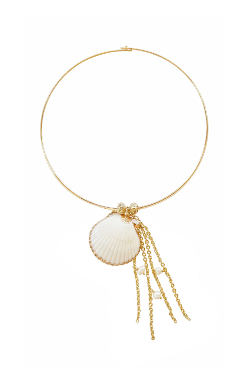 Gold-plated Shell choker