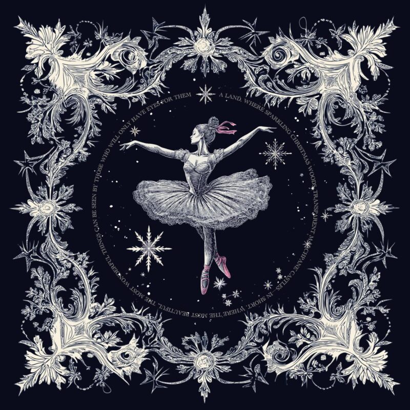 "Ballerina from The Nutcracker" Silk-Faille Scarf