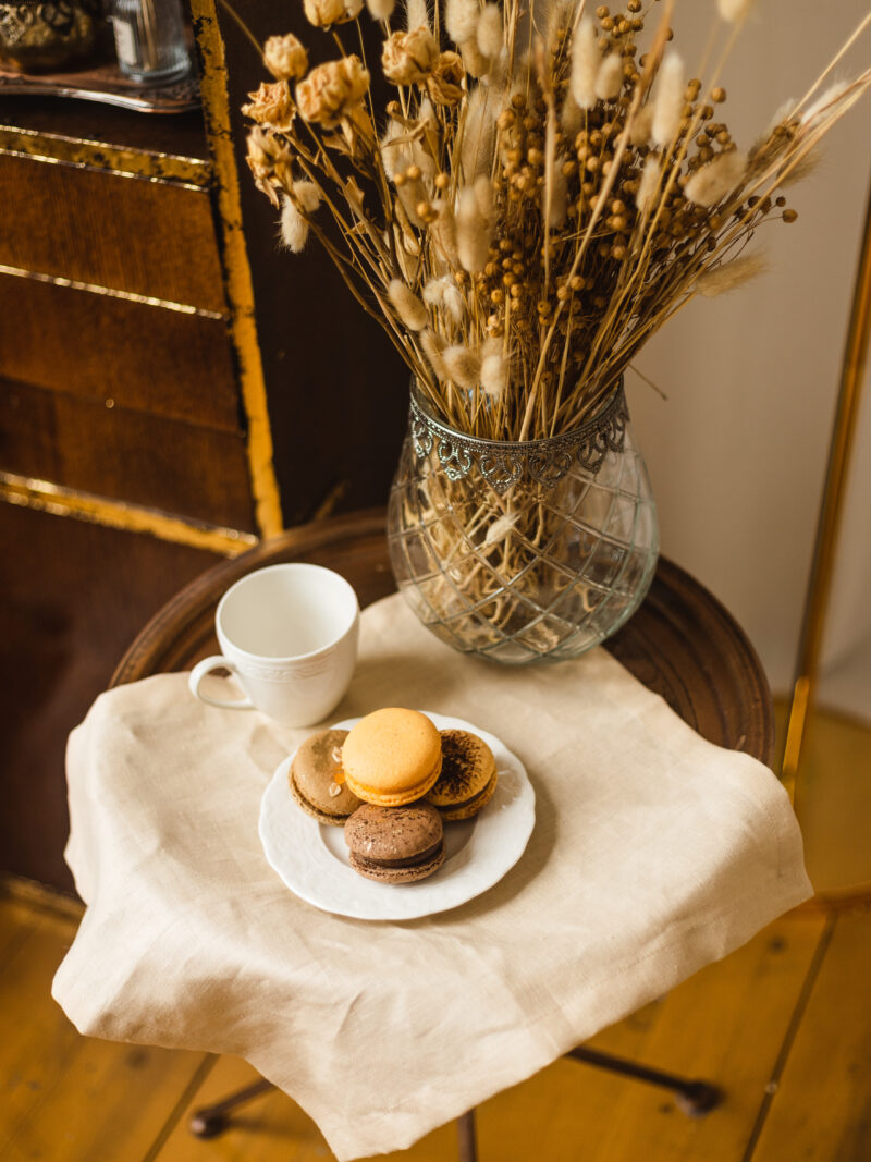 NEW! Linen serving napkins - Honey punch