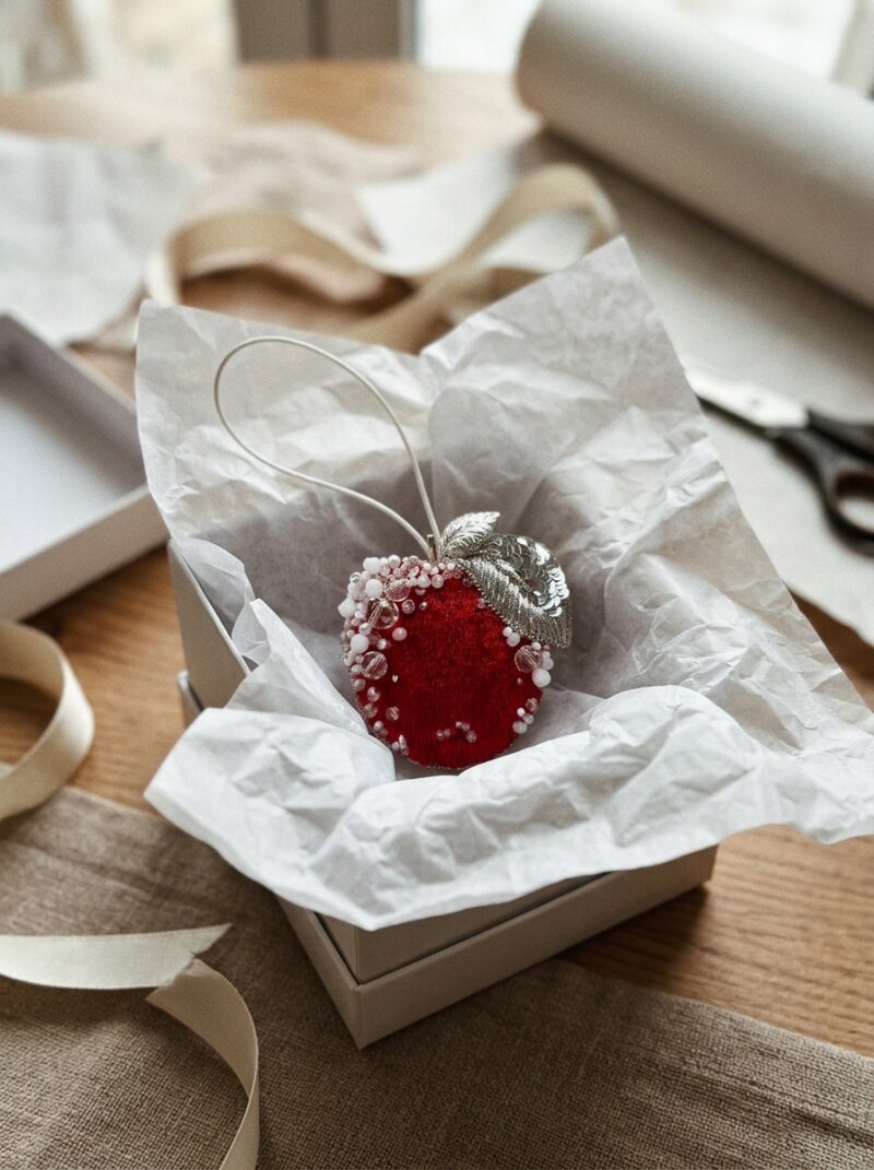 Apple Tree Decoration Silver Leave
