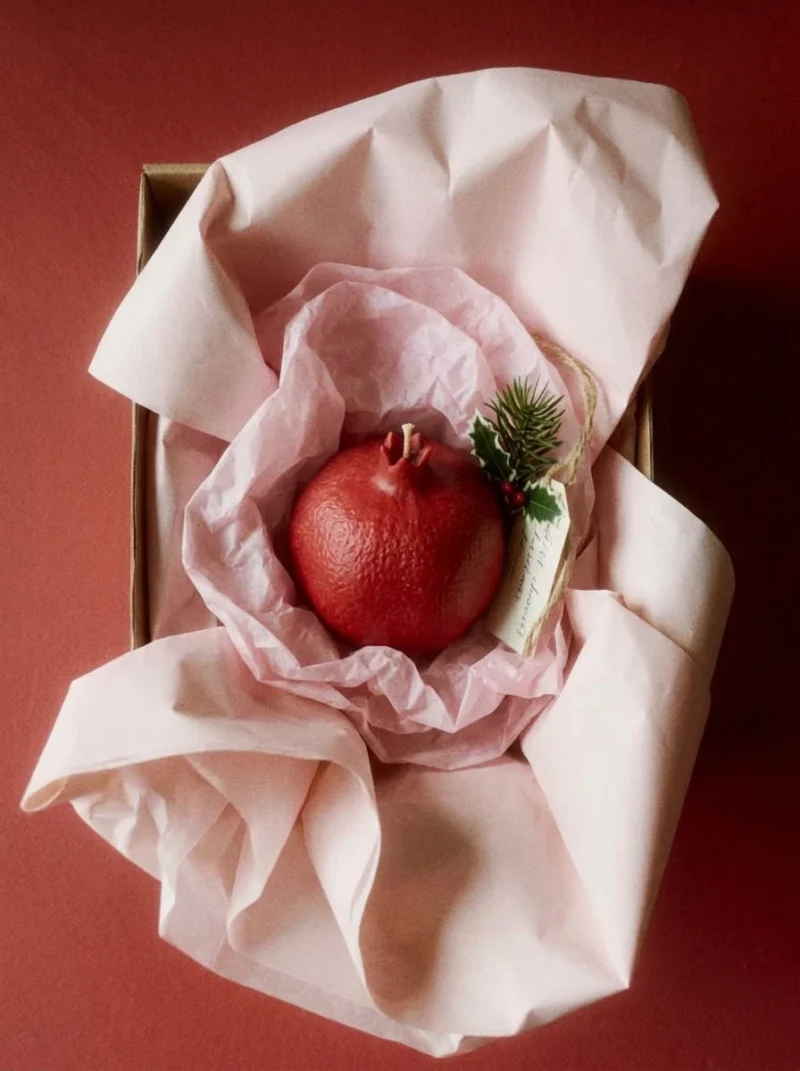 Mediterranean Pomegranate, Handmade Soy & Beeswax Candle